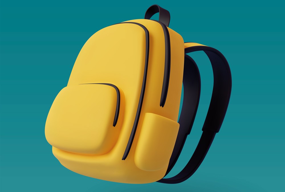 En animerad ryggsäck